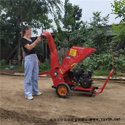 園林公路綠化流動作業(yè)木材粉碎機 汽油枝條粉碎機 手推式木材粉碎機