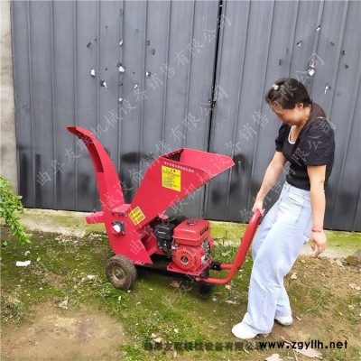 移動式木材粉碎機 果園修剪雜枝枯枝破碎機 電動3千瓦枝條削片機