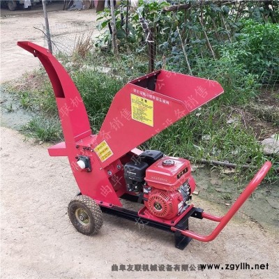 小區綠化樹枝柳條粉碎機可移動柴油機粉碎機木頭木屑鋸末粉碎機